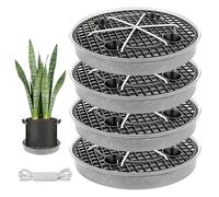 Lot de 4 soucoupes en tissu auto-arrosant - 30 cm - Système d'irrigation automatique pour plantes en pot, pieds pour pots de fleurs d'extérieur, soucoupes auto-arrosantes pour le jardin et l'intérieur