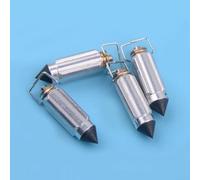 Lot de 4 soupapes à aiguille à flotteur de carburateur pour moto - Métal, argenté, 0,5 cm de hauteur - Compatible avec GS500E, GSX600F, GSXR750