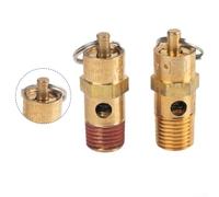 Lot de 4 soupapes de contrôle de sécurité pour compresseur d'air 1/4 NPT filetées en laiton pour régulation de la pression entre 125 PSI et 270 PSI (165 PSI)