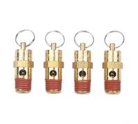 Lot de 4 soupapes de contrôle de sécurité pour compresseur d'air 1/4 NPT filetées en laiton pour régulation de pression entre 125 PSI et 270 PSI (270 PSI)