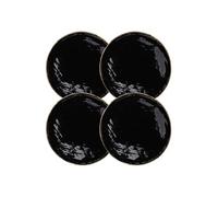 Lot de 4 Sous-Assiette Ø35cm en Manguier Naturel et Noir - AZURA -