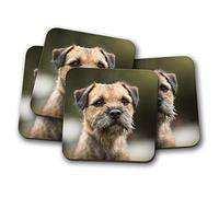Lot de 4 Sous Verre Dessous-de-verre Border Terrier - Chiot mignon, animaux coquins pour enfants, cadeau #15940