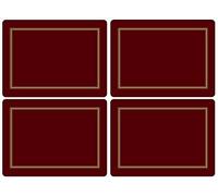 Portmeirion Home & Gifts Pimpernel Lot de 4 Sets de Table Classiques Bordeaux Taille L Rouge
