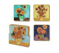 Lot de 4 sous-Verres - Vincent Van Gogh - Les Tournesols