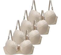 Lot de 4 sous-Vêtements Lace Bra Femme 2026 Underwear De Sport Confortable Fin Maintien Extrême pour Femme, Yoga, Sport Soutien Gorge Soutien-Gorge sans Armature Soft BH Brassiere