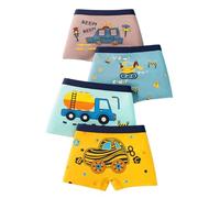 Lot de 4 sous-vêtements pour garçon - Taille extensible confortable - Tissu doux et respirant - Pour la vie quotidienne - Activités de plein air - 3-14 boxers garçons - 152 bio, bleu ciel, 11-12 ans