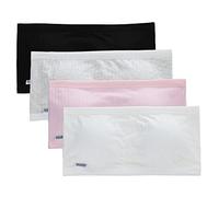 Lot de 4 soutiens-gorge de sport respirants pour filles - 100 % coton - Soutien-gorge bandeau sans bretelles - Brassière classique - Pour enfants de 8 à 16 ans - Avec petite poitrine, Blanc + rose +