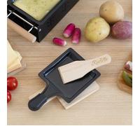 COOK CONCEPT Lot de 4 Spatules à Raclette en Bois 11,2 cm Naturel | Bois, lot de 4 spatules, raclette, protège les coupelles, convivial, léger, entretien facile, 11,2 cm