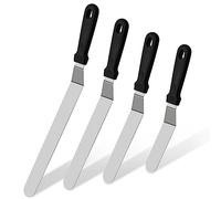Lot de 4 spatules d'angle en acier inoxydable pour gâteau - Pour décoration de gâteaux