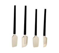 Lot de 4 spatules en silicone résistant à la chaleur avec poignée antidérapante Petit ustensile de cuisine pour préparer des aliments et utiliser en cuisine en camping