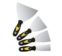 Lot de 4 spatules, spatules de surface, spatule de peinture en acier inoxydable avec poignée en plastique, grattoir, couteau à palettes (3,8 cm, 7,6 cm, 10 cm, 15,24 cm)