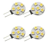 Lot de 4 Spot G4 lumière ampoules LED G4, blanc chaud 3000 K,ampoule JC G4 à deux broches, ampoule LED pour appareil électroménager, base G4 T3 12 V AC/DC, ampoules sous armoire, 1 W, blanc chaud