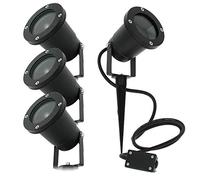 Lot de 4 Spots Extérieurs Nus à Piquer pour LED GU10 Éclairage de Jardin Terrasse cour arbre