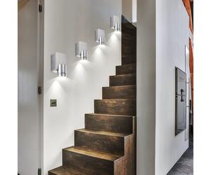 Lot de 4 spots LED muraux salon salle à manger éclairage spot ALU brossé