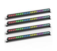 Lot de 4 spots muraux LED 60 W, 24 x 3, éclairage scène à RVB for décoration extérieure bâtiment, fête mariage Éclairage Mural Large