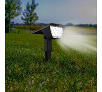 Lumisky Spots solaires projecteurs CURTIS 2-en-1 à piquer/fixer dimmable LED blanc 31.5 cm Lot de 4