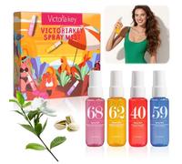 Lot de 4 sprays de parfum pour femme - 40 ml - Brume fruitée pour le corps - Spray fragrance longue durée - Parfum pour femme - Coffret cadeau pour femme - Aérosol hydratant la peau