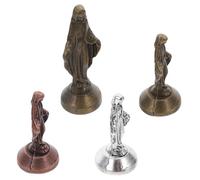 Lot de 4 Statues de la Sainte Mère en Laiton, Sculpture catholique détaillée pour la décoration de la Maison et de l'église, Finition Artistique, Figurines religieuses pour l'affichage du ja