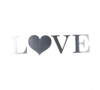 Lot de 4 stickers muraux en forme de lettres d'amour pour meubles et surfaces planes, en acrylique, convient pour une utilisation sur murs peints, papiers peints, véhicules et appareils