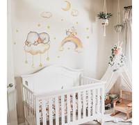 Lot de 4 stickers muraux mignons à faire soi-même - Imperméables - Pour chambre d'enfant, chambre de bébé