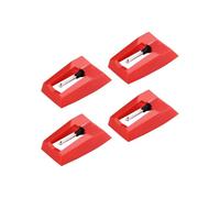 Lot de 4 stylets de rechange diamant pour platines vinyles, compatibles avec Crosley, Ion, Jensen, Bush et Teac, Dur