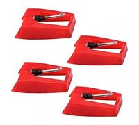 Lot de 4 stylets de rechange en rubis pour platine vinyle (gramophone).