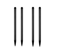 Lot de 4 stylets universels pour écran tactile capacitif compatible avec iPad, smartphones à écran tactile Noir