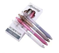 Lot de 4 stylos à action torsadée pour soulager l'anxiété et l'anxiété - Fournitures de bureau - Pour journal intime - Noir