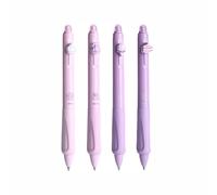 Lot de 4 stylos à bille effaçables de couleur bleue, jolis stylos à bille rétractables pour dessin, écriture, planificateur, journal, mots croisés, puzzles, fournitures de bureau (PE)