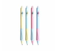 Lot de 4 stylos à bille effaçables de couleur bleue, jolis stylos à bille rétractables pour dessin, écriture, planificateur, journal, mots croisés, puzzles, fournitures de bureau (CD)