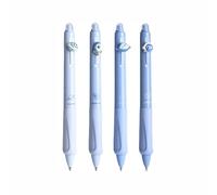 Lot de 4 stylos à bille effaçables de couleur noire, jolis stylos à bille rétractables pour dessin, écriture, planificateur, journal, mots croisés, fournitures de bureau (BU)