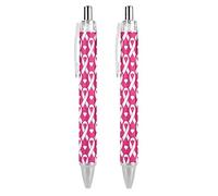 Lot de 4 stylos à bille rétractables avec ruban rose pour le cancer du sein, écriture lisse, encre noire de 0,5 mm, stylo à bille de travail pour le bureau, les affaires et les étudiants