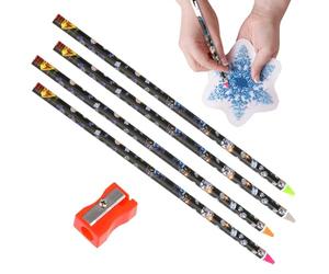 Lot de 4 stylos à cristaux strass pour décoration des ongles | avec taille-crayons, poignée antidérapante et stylo pour décoration d'ongles, idéal pour les débutants et les amateurs de bricolage