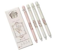Lot de 4 stylos à encre gel à action torsadée - 0,5 mm - Séchage rapide - Pour écrire, journal, fournitures de bureau, enseignants, étudiants