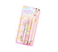 Lot de 4 stylos à encre gel à action torsadée rétractables pour écriture à sec - Pointe de 0,5 mm - Encre noire pour bureau, école