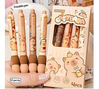 Lot de 4 Stylos à Encre Gel Effaçable Capybara , legami , pilot , bic , Kawaii, Fournitures Scolaires , Cartoon Enfant Mignon