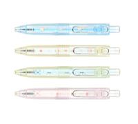 Lot de 4 stylos à encre gel lisse à séchage rapide 0,5 mm Pointe fine pour examens, bureau, école, écriture