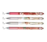 Lot de 4 stylos à encre gel rétractables avec clip en métal - Pointe ergonomique de 0,5 mm - Encre noire pour bureau, école