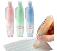 Lot de 4 stylos à ruban adhésif double face - Multi-usages - Ruban correcteur adhésif rotatif à 360 degrés | Bureau école, maison art, projets de photos albums