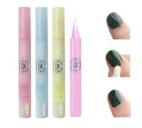 Lot de 4 Stylos Correcteur de Vernis à Ongles, Stylo de Nettoyage des Bord des Ongles, Stylo Dissolvant Ongles Rechargeable, Stylo de Retraite de Nail Art avec 12 Pointes de Rechange