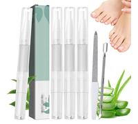 Lot de 4 stylos de soin des ongles, l'original avec lime à ongles, stylo à huile pour ongles, stylo de soin des ongles, champignon, contient des ingrédients naturels tels que l'huile d'amande douce