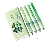 Lot de 4 stylos effaçables avec coussin éponge coloré 0,5 mm Fatigue fine Écriture facile pour une correction fluide Fournitures scolaires effaçables