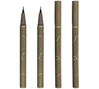 Lot de 4 stylos eye-liner imperméables, pointe fine 0, 05 mm, eye-liner liquide imperméable en marron, anti-taches pour un maquillage quotidien précis, gris marron