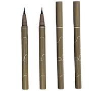 Lot de 4 stylos eye-liner imperméables, pointe fine de 0, 05 mm, eye-liner liquide imperméable en marron, anti-taches pour un maquillage quotidien précis, marron foncé