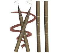 Lot de 4 stylos eye-liner liquide imperméables longue durée avec pointe fine de 0, 05 mm, anti-taches, séchage rapide pour Aegyo Sal et maquillage naturel gris marron...