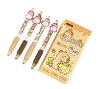 Lot de 4 stylos neutres à encre gel 0,5 mm Motif panda