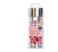 Lot de 4 stylos pour nail art à séchage rapide, dotés de marqueurs artistiques de qualité, idéaux pour les designs complexes et pour une utilisation en déplacement