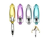 Lot de 4 stylos robotiques transformables - Stylo à bille de décompression - Papeterie cool pour l'école, le bureau et les fêtes