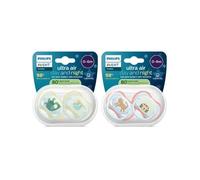 Philips AVENT Sucettes Day et Night Ultra Air 0-6 mois phosphorescentes sans BPA lot 4