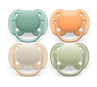 Lot De 4 Sucettes Ultra Soft 0/6 Mois Coloris Neutre Scf091/35